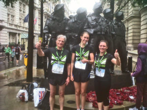 Phil Neame, Emma Peal and Kathy Pink re-united in Whitehall Place after the run